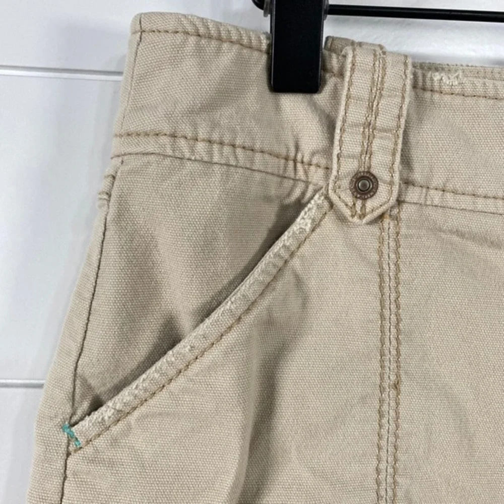 Vintage American Eagle Outfitters Womens Y2K‎ Skirt sz 8 Tan Cotton Blend Knee